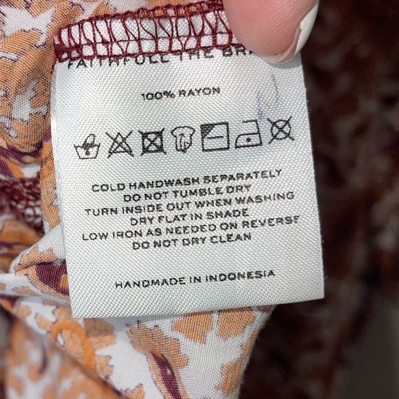 NWT FAITHFULL THE BRAND x REVOLVE Naline Paisley Print Long Sleeve Mini Dress M - Picture 11 of 12